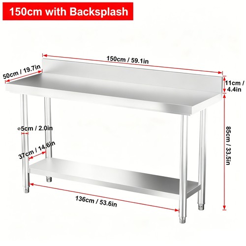 Stainless steel table with - table,