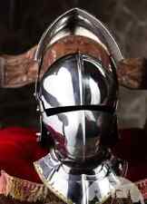 German Gothic 18GA Steel sallet knight Medieval Helmet SCA LARP gift