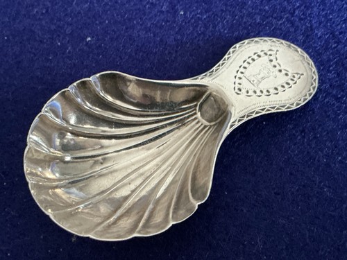 Georgian silver caddy - caddy, spoon