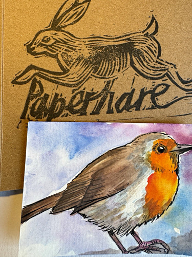 Paperhare original robin - robin, ink