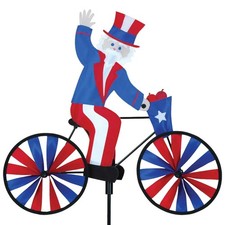 Bike Spinner Uncle Sam 20" – Patriotic Americana Design, Weather-Resistant Ou...