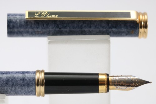 Vintage plume blue - blue, marble