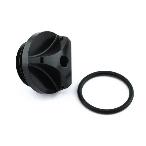 Aluminium oil filler cap - filler, black