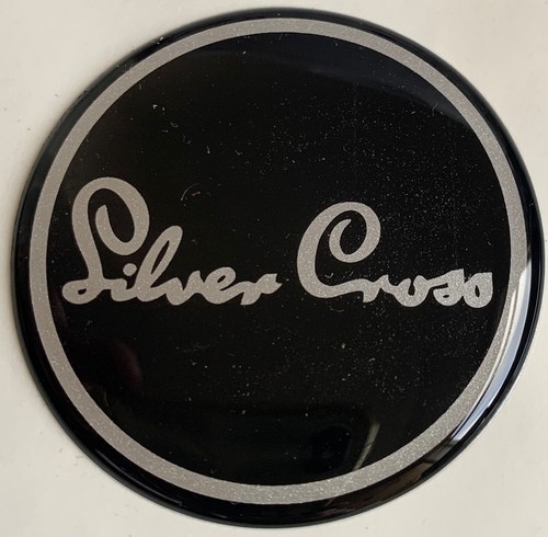 Silver cross pram badge - cross,
