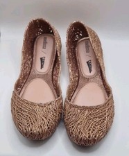 Melissa/Campana Shoes Uk Size 5 EU 38 gold Pink Glittery Vegan Flats