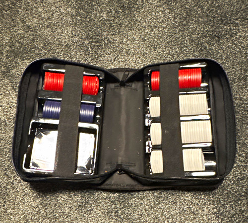 Portable casino poker chip set - poker,