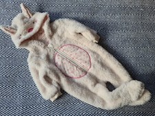 Next Baby Girl 3-6 Month Fleece Baby Pramsuit All in one 🐰🐇