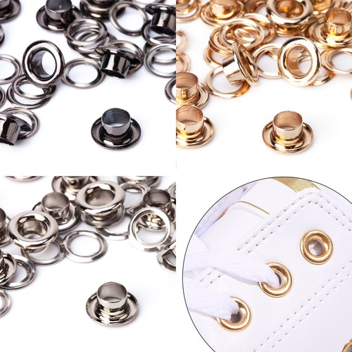 100 round eyelets brass metal - 100,