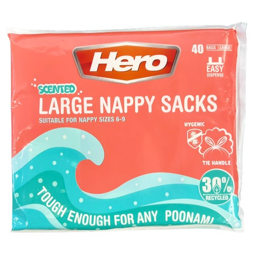 Hero large scented nappy - hero,