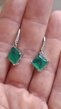 S925 Stamped Silver Paraiba Tourmaline Style Dangle Earrings