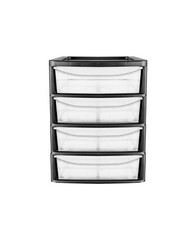 Plastic A4 4 Drawer Storage Tower Organiser Unit for Home Office Desk Supplies