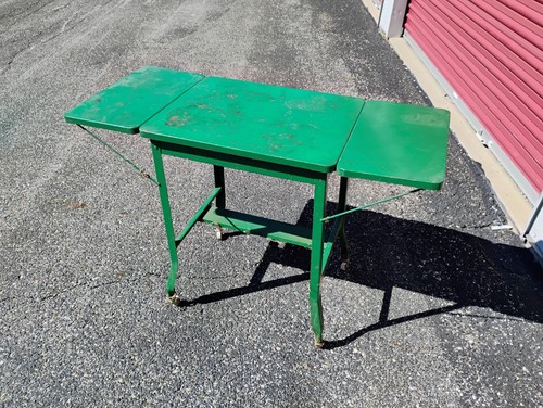 Metal rolling typewriter table - metal,