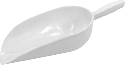 White plastic ice scoop sweets - ice,