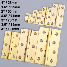 Solid Brass Butt Hinge Choose Small-Large Door Cabinet Cupboard Hinges 1"~4"