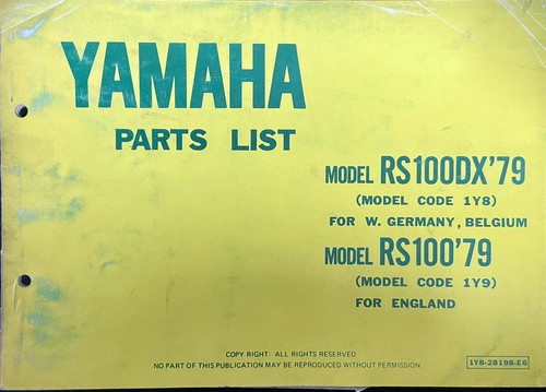 Yamaha rs100 rs100dx - yamaha, 1979