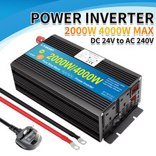 2000W 4000W Pure Sine Wave Power Inverter DC 24V to AC 240V Conventer with UPS