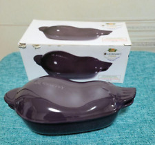 Le Creuset Mini Cocotte Petit Egg Plant Casserole 410ml Purple Stoneware