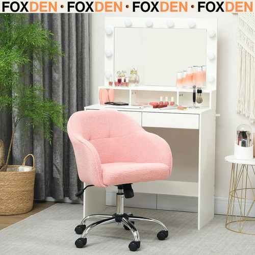 Pink office chair faux leather - chair,