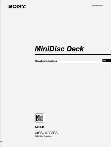 Sony mds ja333es minidisc - sony,