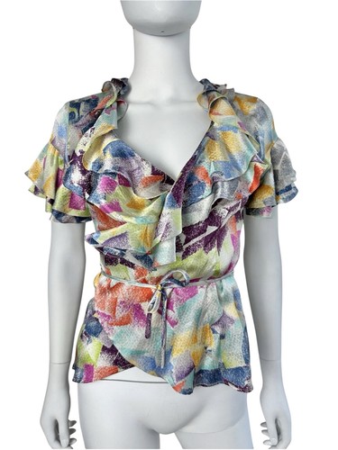 Tucker silk print - print, ruffled