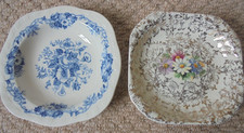 Vintage Pin Dish x2 Blue &