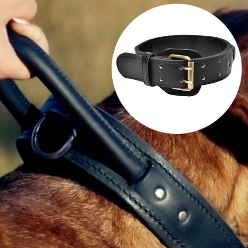 Durable leather dog collar pet - dog,