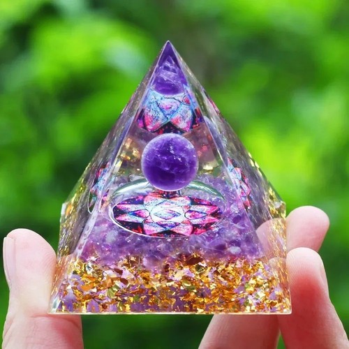 Orgonite pyramid obsidian - orgonite,
