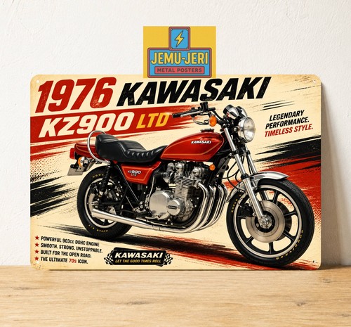 1976 kawasaki kz900 ltd metal - kawasaki,