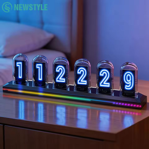 Rgb nixie tube clock led - nixie,