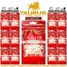 3000x CARTEL Filter Tips REGULAR 8mm Resealable Cigarette Bag Tobacco Smoking UK