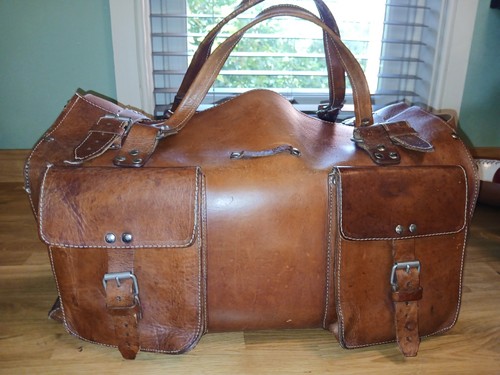 Vintage leather holdall bag - vintage,