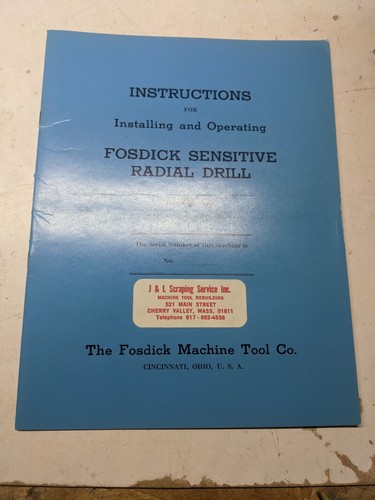 Fosdick machine operator - fosdick,
