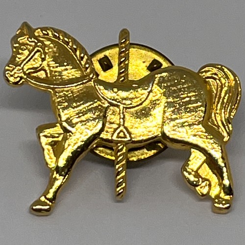 Gold tone carousel - gold, merry