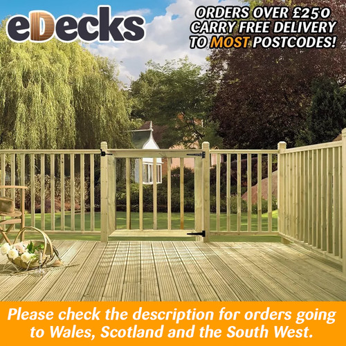 The garden decking gate - garden, square