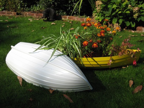 Grp garden clinker boat - grp,