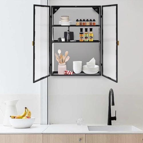 Wall cabinet glass doors - wall,