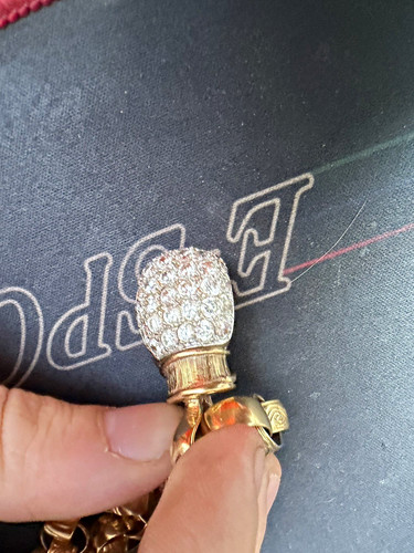 9ct gold boxing glove pendant - glove,