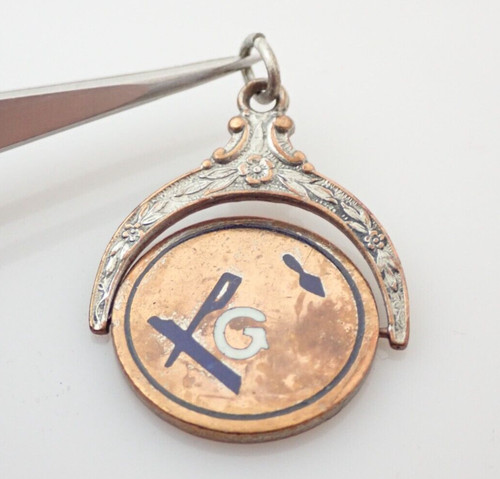 Antique enamel masonic - antique,