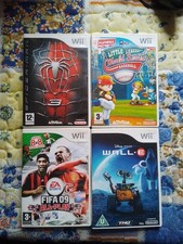 Wii Games Bundle X4 Spiderman 3 Fifa 09 All-Play Wall.E Nintendo 