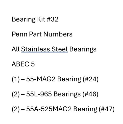 Full bearing kit - kit, #32