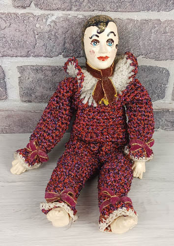 Pierrot handmade doll - -, 29