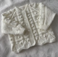 New Hand Knitted Girl's White