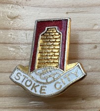 RARE OLD VINTAGE 1970s STOKE CITY POTTERS BADGE Maker Coffer London 