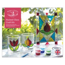 House of Crafts Stained Glass Craft, Multicoloured, Single Craft Kit Set