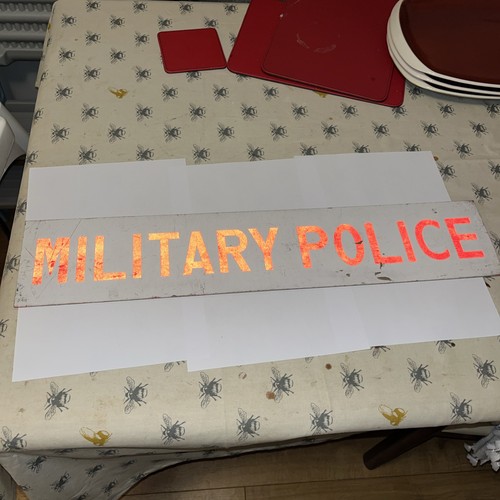 Military police sign off ww2 - police,