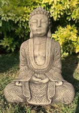 STONE GARDEN LARGE MAZE ROBE BUDDHA NATURAL GIFT CONCRETE ORNAMENT