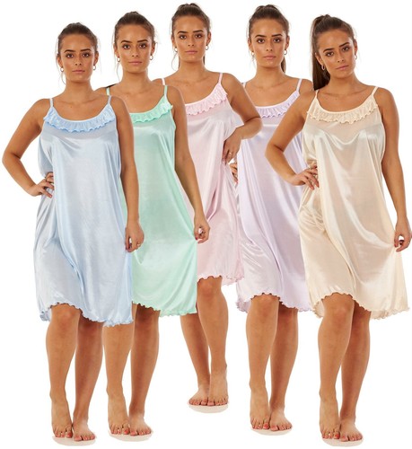 Ladies satin nightdress - ladies,