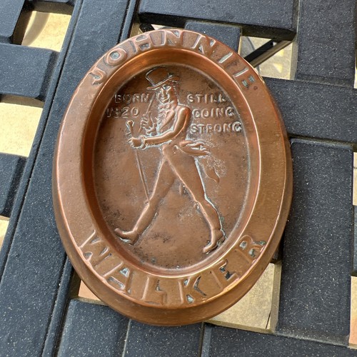 Copper advertising ashtray - copper,