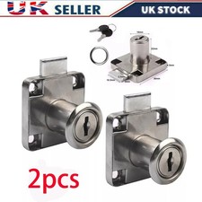 2x Locks & 4 Keys Cam Furniture Lock Door Cupboard Cabinet Letter Mailbox Drawer
