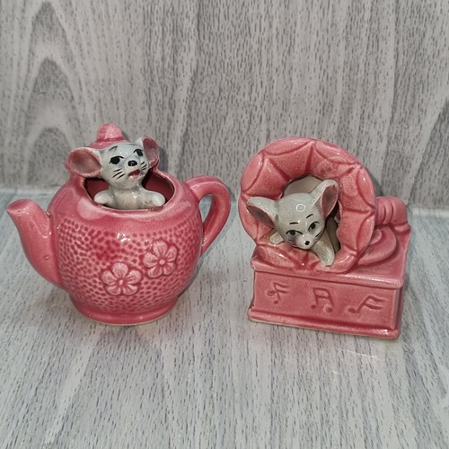 Vintage japan mice pink - vintage,